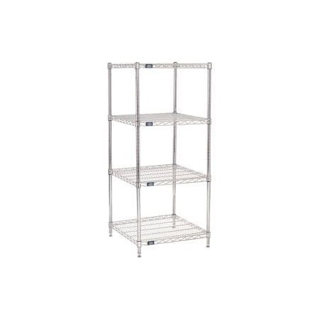 Global Equipment Nexel    Chrome Wire Shelving Starter - 24"W x 24"D x 54"H 24245C